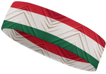 Kopfband, Sport-Stirnband zum Laufen, dehnbare Stirnbänder, Italien-Flagge, bedrucktes Haarband, Workout, Haarbänder, Zubehör für Spa, Sport, Yoga usw