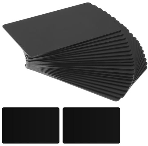 20 Stück Schwarz Karten Wiederbeschreibbare Tags Blanko Schwarz