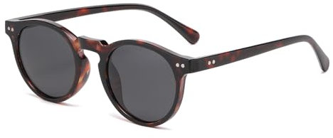 YAMEIZE Vintage Polarisierte Kleine Runde Sonnenbrille - für Damen Herren Klassischer Stil Runde Brille UV400 Schutz Fahren im Freien