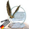 LeDecor Ringvers Serie Adler, Wohnzimmer Deko, 3D Skulptur, Zimmer Aesthetic, Christliches Geschenk Mann Mutter Frau, Taufe, Hochzeitsgeschenk, Konfirmation Deco Skulpturen Ø 21cm (Bronze, Marmor)
