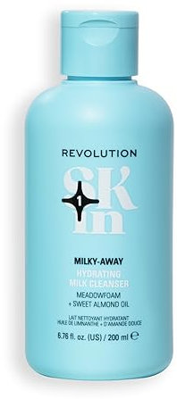 Revolution SKin, Milky-Away Hydrating Cleansing Milk, Latte Detergente Idratante, Rimuove il Trucco, Adatto a Tutti i Tipi di Pelle, Vegano e Cruelty-Free, 200ml