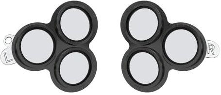 Camera Lens Protector Film for Meta Quest 3s, VR Accessories Lens Cover, 9H Tempered Glass, Aluminum Alloy Frame, 360° All-round Protection, HD Anti-Scratch Accessories for Quest 3s (black)
