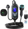 EVJUICION EV Charger Cable Type 2 to 3 Pin Plug 15M, 3.1kW 6-13A 3 Pin EV Charger, Portable Electric Car Charger for up to 12H Delayed Start Charging with 2.4″ LED Screen, IP67 for EVs & PHEV