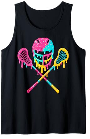 Lacrosse Drip Lax Helmet Ice Cream Sticks Tank Top