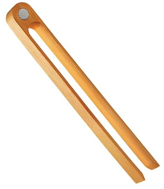 ApexPine Bamboo Toast Tongs with Magnetic Design for Kitchen Use