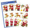 AVERY Zweckform 15 Aufkleber Weihnachten Weihnachtsmänner Motive (Made in Germany, Weihnachtssticker Papier, Nikolaus, selbstklebende Weihnachtsdeko, Karten, Geschenke) 3 Bogen/je 8 Sticker, 4053