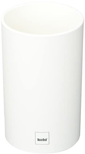 Kela 21741 Becher Lis aus ABS-Kunststoff in Weiß, Plastik, 6,5 x 6,5 x 18,5 cm