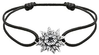 Elli Armband Damen Edelweiß Tracht mit Kristallen in 925 Sterling Silber