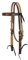 Turquoise Cross Stirnriemen mit Blumenmuster, leicht geölt, Pferd, Größe 45-0100, 33 x 38,1 cm