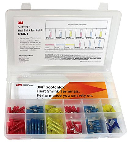 3M(TM) Scotchlok(TM) Heat Shrink Terminal Kit, SHSTK-1, (Pack of 120)