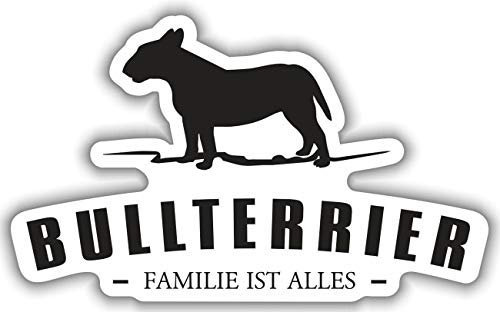 Spaß Kostet wetterfester Aufkleber Bullterrier Silhouette