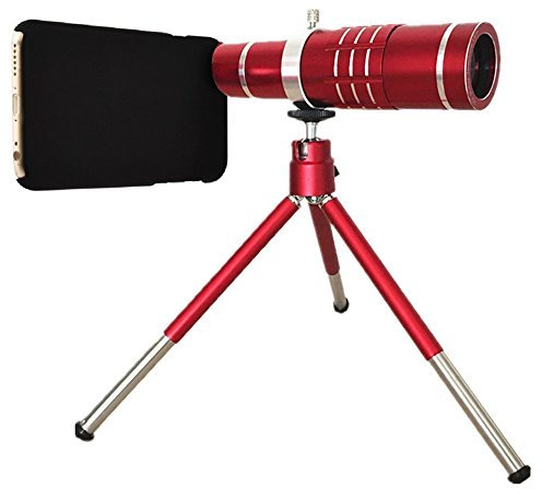 Youniker 18X Aluminum Alloy Manual Focus Telephoto Lens Kit for iPhone 6/6S, Including 18X Zoom Telescope Camera Lens with Tripod + iPhone 6/6S Case