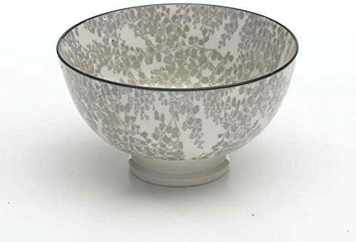 Zafferano Set 6 Ciotola Media diam. 15,2 cm Decoro Grigio Fiori