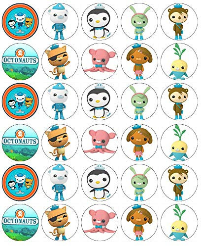 Ronnies-Bakery-Company Cupcake-Topper mit Oktonauten, essbares Oblatenpapier, Feen-Motiv, 30 Stück