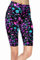 sissycos Damen 80ers Splash Printed Biker Shorts Bunt Kurze Leggings Soft Hose（S-L,Rose Red Splatter