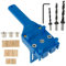 Bohrschablone mit Verstellbaren,Holzbearbeitung Doweling Jig Kit,Bohrlochgrößen Bohrführungsvorrichtung mit bohrer Tiefenstopps für vertikales Lochbohren für Ø 6/8/10 mm Holzdübel Geeignet,41 PCS