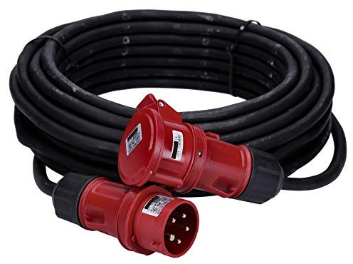 Voxura CEE-Kabel Verlängerungskabel Starkstromkabel 5-polig 400V H07RN-F 5G 2,5 16/5 16A IP44 Starkstrom 20m