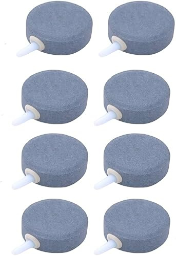 8 Stück Bubble Stein Aquarium,Air Stone Mineral Bubble Diffusor Airstones für Aquarium, Fish Tank Diffusor Sauerstoff rund 4 cmfür Aquarium Pumpe
