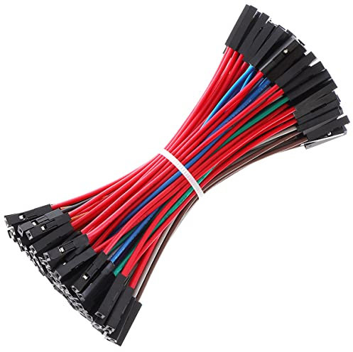 Breadboard Jumper Wires 20AWG, Bestlus Exklusiv Breadboard Jumper Wires 100mm Kabel Steckbrücken Drahtbrücken 10CM F/F, 10 Colors, Pack of 120, Square Head 0.1'' für Arduino Raspberry Pi (4'', F/F)