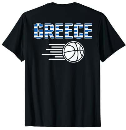 Griechenland Basketball Fans Trikot – griechische Flagge Sportliebhaber T-Shirt