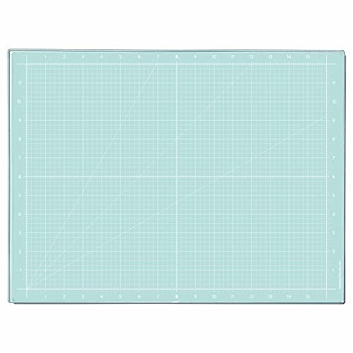 GLASSBOARD STUDIO Aqua Glass Bastelmatte (34,3 x 45,7 cm) – magnetisch, hitze- und kratzfest, schmutzabweisend zum Basteln, Schneiden, Malen, Kunstwerke mit gemischten Medien – Gitter- und