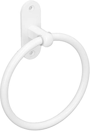 Natudeco Anneau Porte-Serviettes, Porte-Serviettes de Salle de Bain Mural Blanc élégant Anneau Porte-Serviettes antirouille Rond pivotant Anneau Porte-Serviettes pour Salle de Bain Cuisine