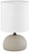 lightling Tischleuchte Lance, Fuß Keramik cappuccino Stoffschirm weiß, Schnurschalter, exkl. 1 x E14 max. 40W, ø 14 cm, Höhe 23 cm