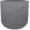 EDA - Vaso rotondo 40 cm Volcania'Up 32,5 L - Decorazione imitazione pietra - Singola parete - Area di ritenzione idrica - Ø 38,5 x H.36,8 cm - Grigio ciottolo