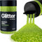 Hemway Premium Glitter Shaker - Lime Green | 125g Microfine Metallic Flake Sequins for Resin & Epoxy Crafts | Craft Supplies for Tumblers, Festival, Hair, Face, Body, Eye & Nail Art