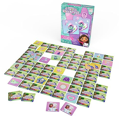 Editrice Giochi, La Casa delle Bambole di Gabby, Gioco del Memory tematizzato Casa delle Bambole di Gabby, Gioco di Carte per Stimolare la Memoria, Giochi per Bambini e Bambine, 4+ anni