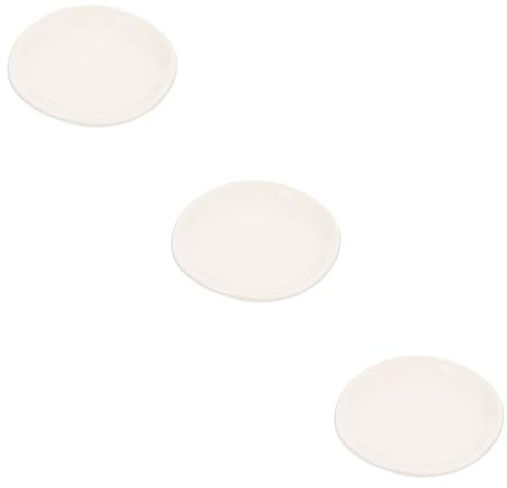 ABOOFAN 3 Pièces plat à bijoux en céramique plateau à bagues assiette de service blanche décor plateau à bijoux plateau de rangement pour bijoux plat de boucle d'oreille mariage clé