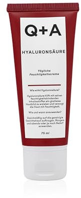 Q+A Feuchtigkeitscreme Hyaluronsäure, hilft mit seinen feuchtigkeitsspendenden Inhaltsstoffen ein glatteres Hautbild zu erzielen. 75 ml