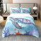 Aquarell Meeresschildkröte 100% Baumwolle Bettbezug für Jungen,Ölgemälde Schildkröte Bettwäsche Set 155x220,Teal Ombre Küstentier Tröster Abdeckung,Ozeansterne Korallen Bett Sets mit 1 Kissenbezug