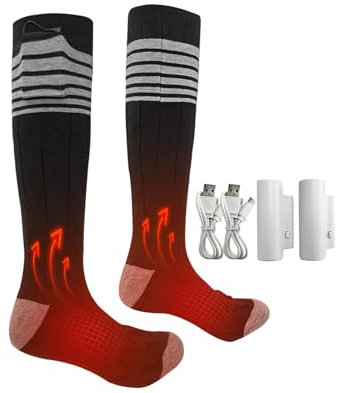 Lixada Calcetines calefactables Deportes de Invierno Térmicos Batería de Larga duración