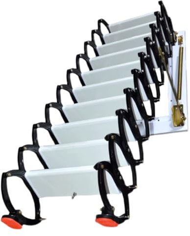 FROON Loft Stairs Space Saving Outdoor Folding Attic Stairs Portable Wall Mounted Telescopic Stairs Folding Staircase for Patio Wall for Warehouse Hospital