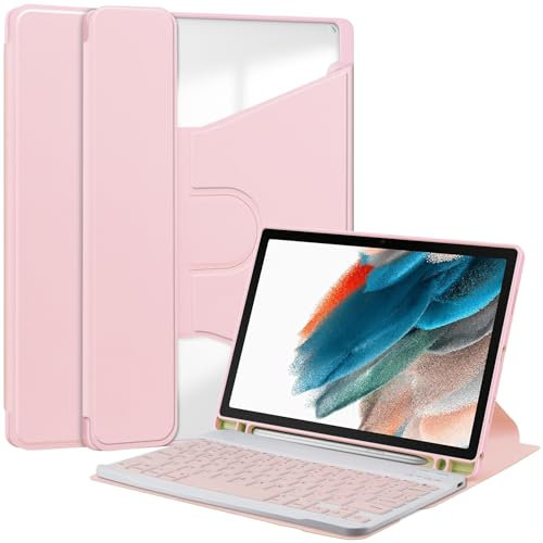 Tablet Protection Magnetic Detachable keyboard Tablet Case Compatible with Samsung Galaxy Tab A8 10.5 inch SM-X200/X205/SM-X207 2021 2022 Case Smart Flip Cover with Keyboard Case Multi-Angle Viewing S