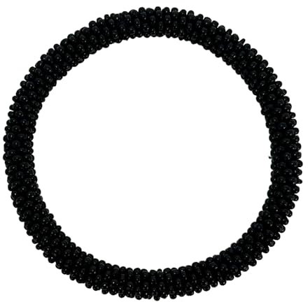 Yvelise Bracelet femme Népalais en perles - Fait main au Népal - Authentique - Noir