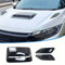Decoración de la rejilla de ventilación del coche,Compatible para Peugeot 107 206 207 208 301 307 308 407 408 607,rejillas de ventilación del capó,A-Black