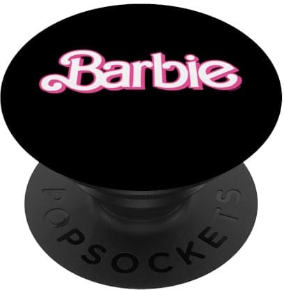 Barbie - Retro Pink and White Logo PopSockets Swappable PopGrip