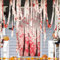 SilverChry Halloween Blutiges Tuch Dekorationen, Gruseliges Tuch, Halloween Deko Innen Gruselig, für Halloween Party Innen Außen Gruselhäuser Türen, Spukhaus, Treppe, Wand, Terrasse, Garten, Weißes