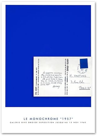 Matvsd Kohecs Yves Klein Ausstellung Poster Monochrome Blau Leinwand Malerei Yves Klein Wandkunst Yves Klein Drucke Home Wall Decor Bild 40x65cmx1 rahmenlos
