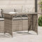 Gartentisch mit Glasplatte Grau 110x68x70 cm Poly Rattan,366352