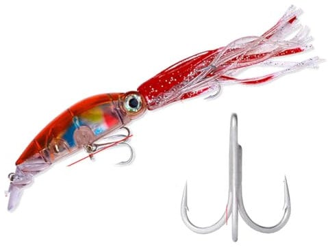 FOLANDO Octopus Swimbait, Fishing Lures Squid Octopus Baits Squid Jig Hooks Fishing Lures for Saltwater and Freshwater 10cm/16g