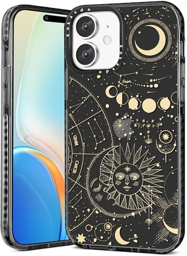 Kokaade for iPhone 12 Mini Case for Women Girls - Cute Kawaii Sun Moon Design Fashion Phone Cover Girly TPU Funda for iPhone 12Mini