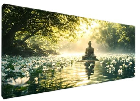 Pintar por Numeros Adultos Zen DIY Manualidades Adultos áRbol Kit Cuadros para Pintar por Numeros con Pinceles, Kit de Pintura al óleo de Lienzo, Manualidades Decoracion Hogar Pared 40x80cm Y2-719