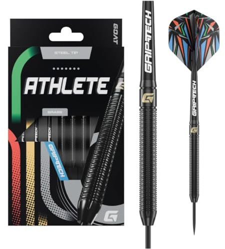 GOAT - Athlete Brass Steeldarts, Incl. 3 Barrels, 3 Flights & 3 Shafts