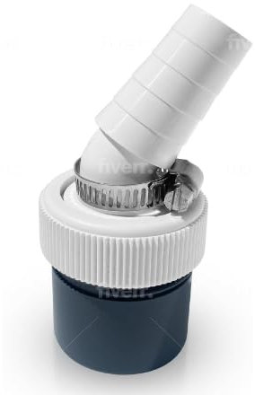 Comioke Adaptador para Tubo Desague Lavadora y Tubo Desague de Lavavajillas con Entrada Ø 18-24 mm y Salida Ø 40 mm con 1 Pieza de Abrazadera Ø 20-32 mm para Tubo Desague Lavadora y Lavavajillas