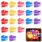 20 Stück Herz Kerzen Teelichter, 5 Farben Romantische Duftkerze Herz Kerzen, Herzkerzen Set für Valentinstag Dekoration, Hochzeit Deko, Tischdeko, Jubiläum, Geschenk, Party (Blau+Rot+Gelb+Lila+Rosa)