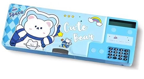 Ristpal Pop up Multifunktions Federmäppchen für Jungen und Mädchen mit Anspitzer, süßer Bleistiftbox für Schulbedarf, Schreibwaren-Organizer, tolles Geburtstagsgeschenk für Kinder