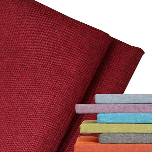 5cm Dicke Sitzkissen Bank Bezug, Ersatzbezug für Sitzauflage, Leinen Bezug für Bankauflage Bankkissen, Gartenbank Auflage Outdoor Bezug, Waschbare Sitzauflage Kissenbezug(Burgundy,140x40x5cm)